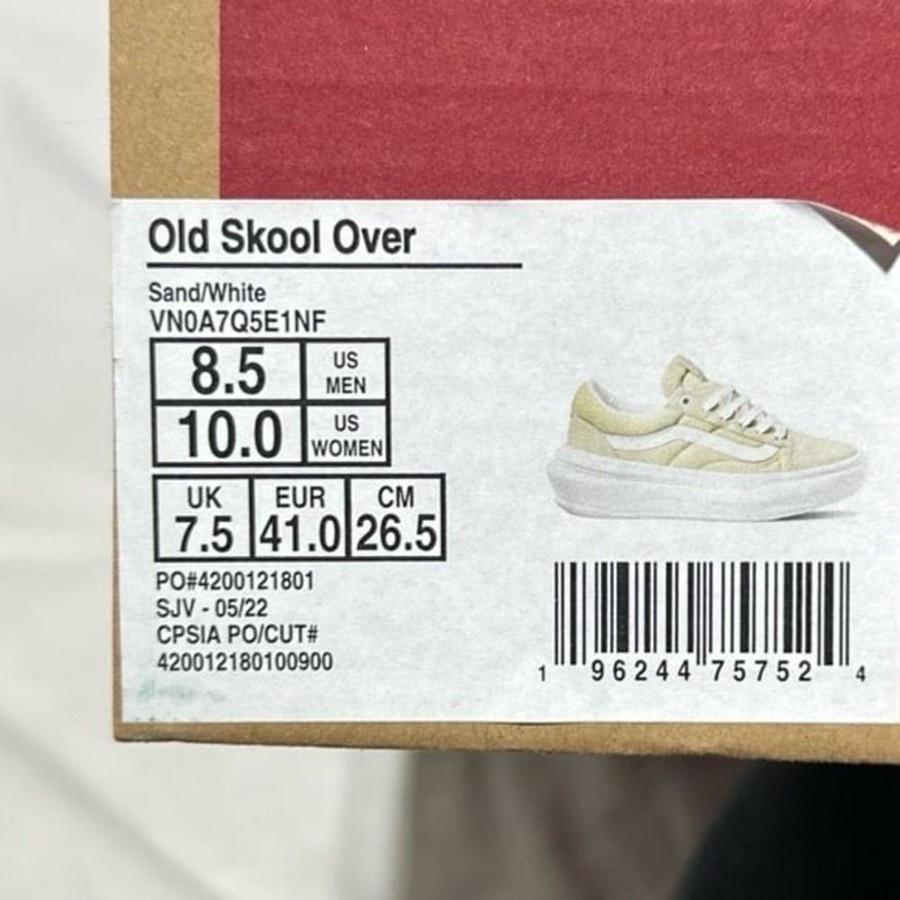 Vans Old Skool Over Sand White Platform Shoes New Men's 8.5 - Picture 9 of 9